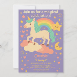 Verjaardag van de eenhoorn voor meisjes - Magical Kaart