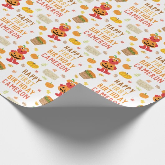Verjaardag van de Elmo Herfst in Sesamstraat Cadeaupapier (Hoek)