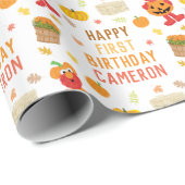 Verjaardag van de Elmo Herfst in Sesamstraat Cadeaupapier (Rol Hoek)