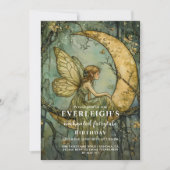 Verjaardag van de Enchanted Forest Fairy Crescent Kaart (Voorkant)