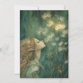 Verjaardag van de Enchanted Forest Fairy Crescent  Kaart (Achterkant)