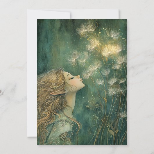 Verjaardag van de Enchanted Forest Fairy Crescent Kaart (Achterkant)