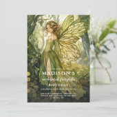 Verjaardag van de Enchanted Forest Fairy Kaart (Staand voorkant)