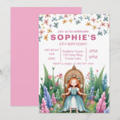 Verjaardag van de Enchanted Forest Fairy Princess Kaart (Voorkant / Achterkant)