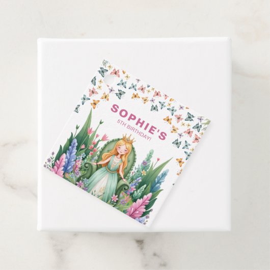Verjaardag van de Enchanted Forest Princess Bedankjes Labels (In situ)