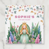 Verjaardag van de Enchanted Forest Princess Bedankjes Labels (Achterkant)