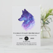 Verjaardag van de Galaxy Wolf Kaart (Staand voorkant)