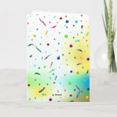 Verjaardag van de Giraffe met Confetti Kaart (Achterkant)
