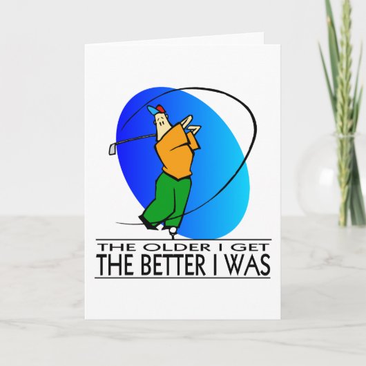 Verjaardag van de golfer kaart (Voorkant)
