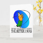 Verjaardag van de golfer kaart (Gele Bloem)