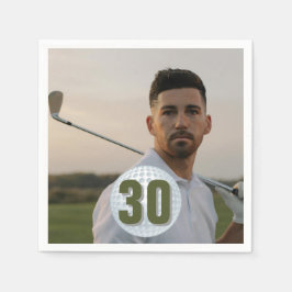 Verjaardag van de golfer servet