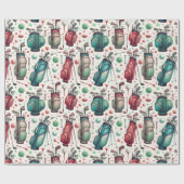 Verjaardag van de golfparty cadeaupapier (Vlak)