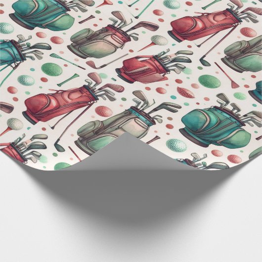 Verjaardag van de golfparty cadeaupapier (Hoek)