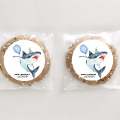 Verjaardag van de haai, elke leeftijd, knap ronde sticker