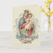 Verjaardag van de Heilige Maagd Maria Jezus Kaart (Gele Bloem)