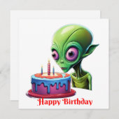 Verjaardag van de hemelse bezoeker feestdagenkaart (Voorkant / Achterkant)