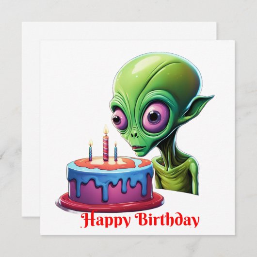 Verjaardag van de hemelse bezoeker feestdagenkaart (Voorkant / Achterkant)