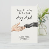 Verjaardag van de hond vader | Aangepaste Verjaard Kaart (Staand voorkant)