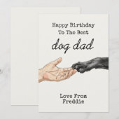 Verjaardag van de hond vader | Aangepaste Verjaard Kaart (Voorkant / Achterkant)