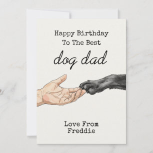 Verjaardag van de hond vader   Aangepaste Verjaard Kaart