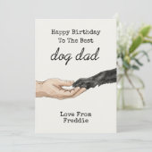 Verjaardag van de hond vader | Grappig Hondenliefh Kaart (Staand voorkant)