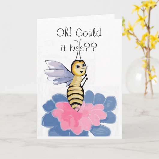 Verjaardag van de honingbij kaart (Gele Bloem)