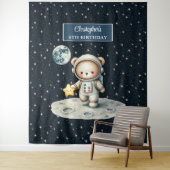 Verjaardag van de jongen Schattige Teddy Bear Astr Wandkleed (In situ)