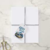 Verjaardag van de kampeerder cadeaulabel (Met Touw)