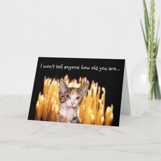 Verjaardag van de kat over de heuvel kaart (Voorkant)