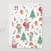 Verjaardag van de Kerstman en Elfen Kaart (Achterkant)