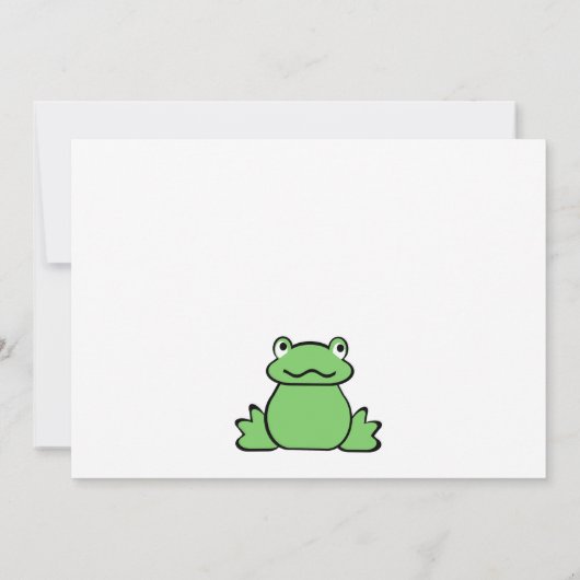 Verjaardag van de kikker kaart (Achterkant)