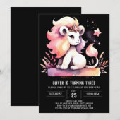 Verjaardag van de Kinder betoverde leeuw Kaart (Voorkant / Achterkant)