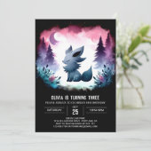 Verjaardag van de Kinder boswolf Kaart (Staand voorkant)