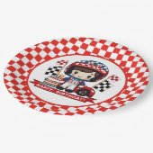 Verjaardag van de Kinder coureur Papieren Bordje (Gekanteld)