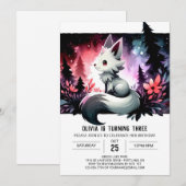 Verjaardag van de Kinder wolf Kaart (Voorkant / Achterkant)