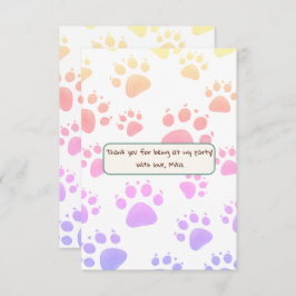 Verjaardag van de kinderen in Oerwoud stijl Bedankkaart