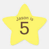 Verjaardag van de kinderen ster sticker (Voorkant)