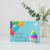 Verjaardag van de kinderen van de leraar briefkaart (Staand voorkant)