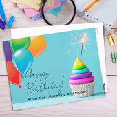 Verjaardag van de kinderen van de leraar briefkaart