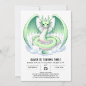 Verjaardag van de kleine magische draak kaart (Voorkant)