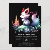 Verjaardag van de kleine magische wolf kaart (Voorkant / Achterkant)