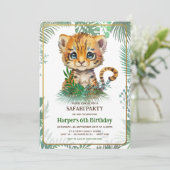 Verjaardag van de kleine tijger kaart (Staand voorkant)
