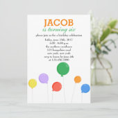 Verjaardag van de kleurrijke ballonnen kaart (Staand voorkant)