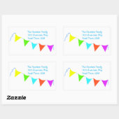 Verjaardag van de kleurrijke banner Kinderen Rechthoekige Sticker (Vel)