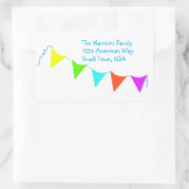 Verjaardag van de kleurrijke banner Kinderen Rechthoekige Sticker (Tas)