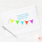 Verjaardag van de kleurrijke banner Kinderen Rechthoekige Sticker (Envelop)