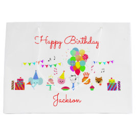 Verjaardag van de kleurrijke kinderen groot cadeauzakje