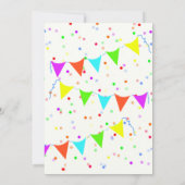 Verjaardag van de kleurrijke kinderen kaart (Achterkant)