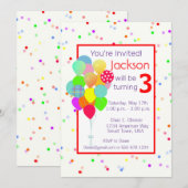 Verjaardag van de kleurrijke kinderen kaart (Voorkant / Achterkant)