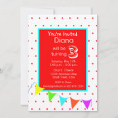 Verjaardag van de kleurrijke kinderen kaart (Voorkant)